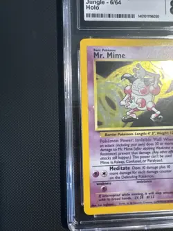 Mr. Mime 1st Edition Holo Rare Pokemon Card Jungle 6/64 CGC 8.5 Mint Near Mint - Image 5