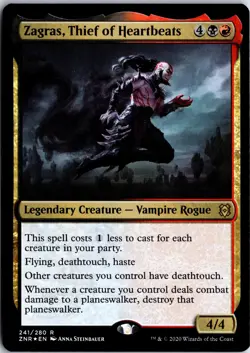 Zagras, Thief of Heartbeats 241 R Zendikar Rising Magic: The Gathering Foil NM/M - Image 1
