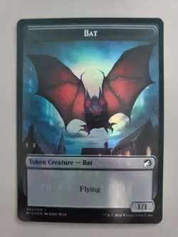 MTG Human(1)/Bat(4) Innistrad: Midnight Hunt Foil Double Sided Token - Image 2