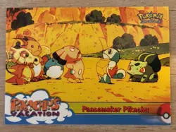 Pokemon TCG Peacemaker Pikachu Pokemon Topps Pikachu's Vacation 46 BLUE LOGO - Image 1