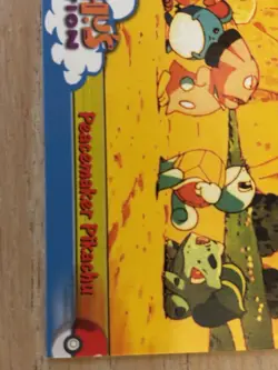 Pokemon TCG Peacemaker Pikachu Pokemon Topps Pikachu's Vacation 46 BLUE LOGO - Image 5