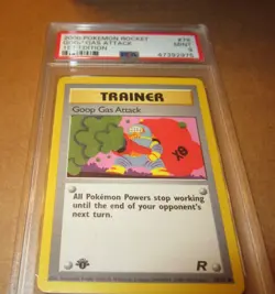 2000 Pokemon Team Rocket 1st Edition Goop Gas Attack #78 PSA 9 GEM MINT - Image 1