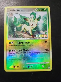 Pokemon TCG Leafeon 24/100 Majestic Dawn Platinum Stamped Reverse Holo - Image 1