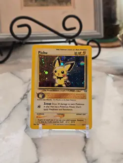 Pokemon TCG Pichu 12/111 Neo Genesis Holo Unlimited Vintage MP - Image 1