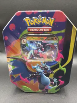 Pokemon TCG Mega Charizard X ex Tin 4 Booster Packs & Charizard Promo - Image 1