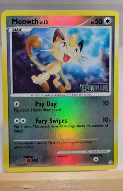 Pokemon Meowth 106/146 [Platinum] Stamped Reverse Holo - Image 1