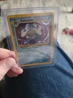 Pokemon TCG Poliwrath Base Set 13/102 Holo 1999-2000 Wizards Base Set Copyright - Image 3