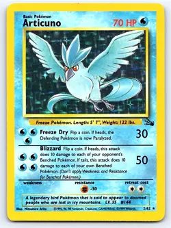 Pokemon Articuno (2) Fossil #02/62 Holo [LP] - Image 1