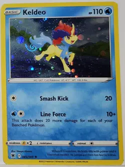 HD Fart Swirl 🌀 Keldeo 045/189 Cosmos Holo Rare Pokemon TCG Promo - Image 1