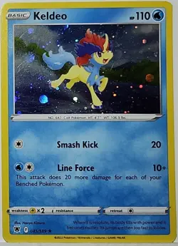 HD Fart Swirl 🌀 Keldeo 045/189 Cosmos Holo Rare Pokemon TCG Promo - Image 2