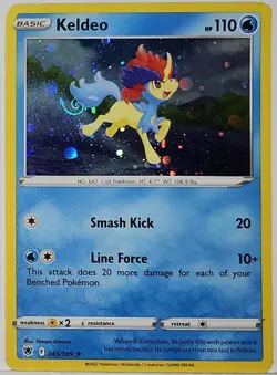 HD Fart Swirl 🌀 Keldeo 045/189 Cosmos Holo Rare Pokemon TCG Promo - Image 3