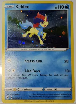 HD Fart Swirl 🌀 Keldeo 045/189 Cosmos Holo Rare Pokemon TCG Promo - Image 4