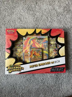 Pokemon Ascended Heroes Mega Emboar Ex Box - Brand New Sealed - Image 1
