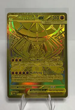 Pokemon Mega Zygarde EX 124/088 Gold TCG Perfect Order English Hyper Rare - Image 1