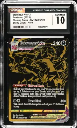 CGC 10 GEM MINT Eternatus VMAX SV122/SV122 Shining Fates Shiny Secret Pokemon - Image 1