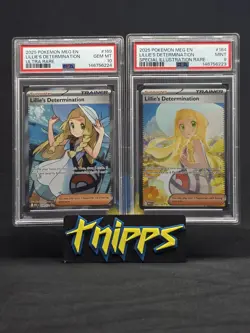 2025 Pokemon Mega Evolution Lillie's Determination 169 + 184 *SEQ PSA SET!* - Image 1
