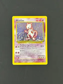 Pokemon Mewtwo 10/102 Set Base - HOLO - Ita - Vintage - Played/Poor - Image 1