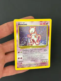 Pokemon Mewtwo 10/102 Set Base - HOLO - Ita - Vintage - Played/Poor - Image 2