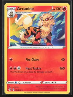 Arcanine 033/264 Rare Fusion Strike Pokemon Near Mint - Image 1