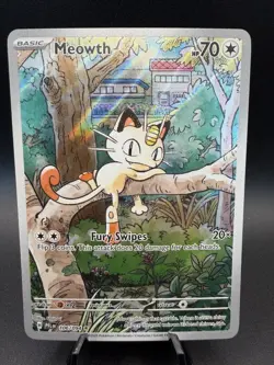 Pokemon TCG Meowth 106/094 Me02: Phantasmal Flames Illustration Rare - Image 1