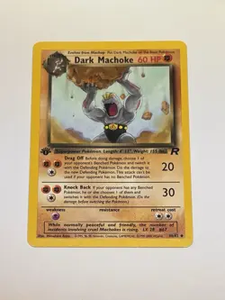 Dark Machoke 40/82 1st Edition Team Rocket Common WOTC Vintage Pokemon Card NM - Image 1