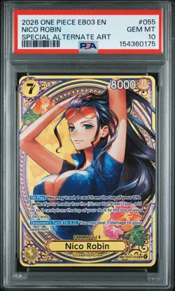 2026 One Piece Nico Robin Special Alternate Art #055 EB03 EN Gem Mint PSA 10 - Image 1