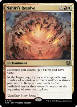 Nahiri's Resolve -Foil Light Play MTG March of the Machine: The Aftermath - Image 1