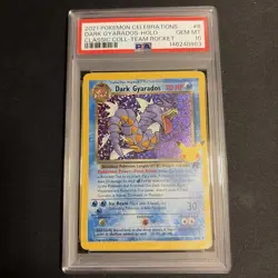 2021 POKEMON CELEBRATIONS #8 DARK GYARADOS-HOLO CLASSIC COLL-TEAM ROCKET PSA 10 - Image 1