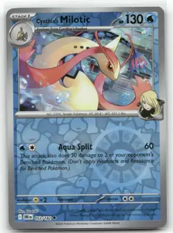 Cynthia's Milotic 053/182 Reverse Holo Destined Rivals Pokemon TCG - Image 1