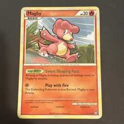 Magby 41/102 Regular HGSS Triumphant Pokemon TCG NM 2010 - Image 1