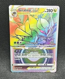 Pokemon Giratina VSTAR Secret Rare Rainbow Holo 201/196 Lost Origin - NM/M - Image 1