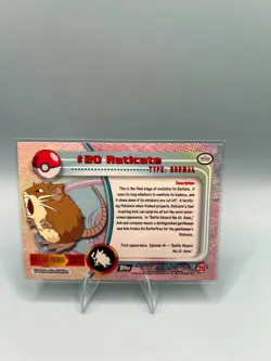 Pokemon Card - Raticate #20 - Topps Series 1 - Black Logo - Image 2