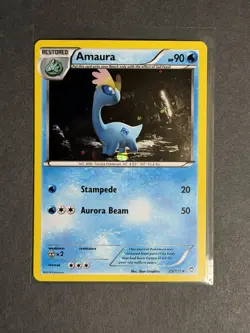 Amaura 25/111 Cosmo Holo Promo Pokemon Card XY Furious Fists BSP PTCG LP - Image 1