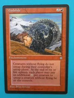 Magic the Gathering MTG Ice Age MUDSLIDE LP/EX Rare 1995 Vintage NICE! - Image 1
