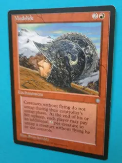 Magic the Gathering MTG Ice Age MUDSLIDE LP/EX Rare 1995 Vintage NICE! - Image 2