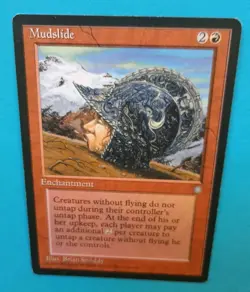 Magic the Gathering MTG Ice Age MUDSLIDE LP/EX Rare 1995 Vintage NICE! - Image 3