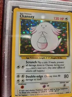 Chansey Base Set Holo Pokemon Card WOTC Near Mint PSA 7 - Image 3
