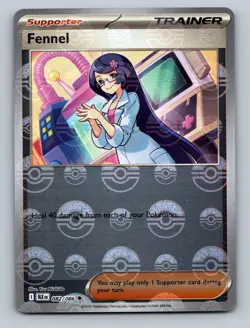 Fennel (Poke Ball Pattern) 082/086 Holo Uncommon Black Bolt NM Free Shipping - Image 1