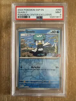 Quaxly 050/191 Pokemon Scarlet Violet Surging Sparks Reverse Holo Horizons PSA 9 - Image 1