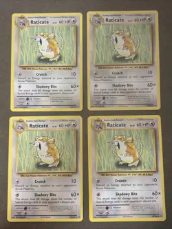 4 X RATICATE 67/108 Regular XY: Evolutions Rare Pokemon TCG LP Bulk Lot - Image 1