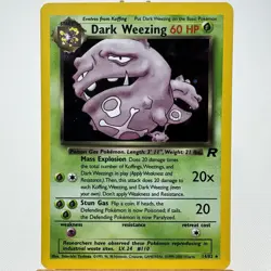 Dark Weezing - 14/82 - Team Rocket - Unlimited - Holo Rare - Pokemon - Played - Image 1
