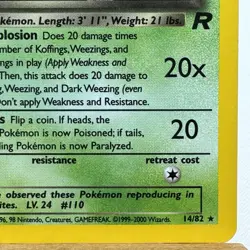 Dark Weezing - 14/82 - Team Rocket - Unlimited - Holo Rare - Pokemon - Played - Image 4