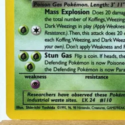 Dark Weezing - 14/82 - Team Rocket - Unlimited - Holo Rare - Pokemon - Played - Image 5