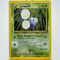 Jumpluff - 7/111 - Neo Genesis - Unlimited - Holo Rare - Pokemon - Played - Image 1