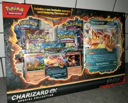 Pokemon Charizard ex Special Collection Box - 5 Boosters - Etched Promo - SEALED - Image 1