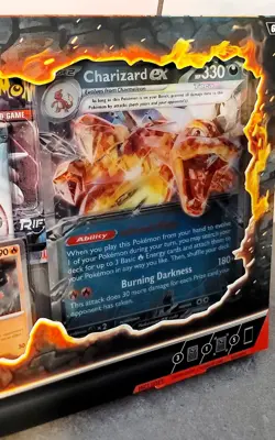 Pokemon Charizard ex Special Collection Box - 5 Boosters - Etched Promo - SEALED - Image 2