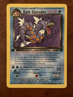 Pokemon 2000 1st Edition Team Rocket - Dark Gyrados - Rare - 25/82 Gradable - Image 3