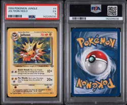 1999 POKEMON JUNGLE #4 JOLTEON-HOLO PSA 5 - Image 3