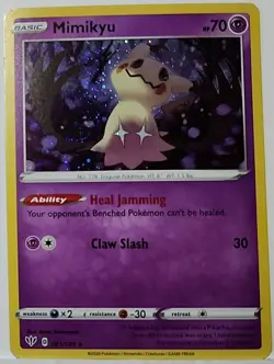 HD Fart Swirl 🌀 Mimikyu 081/189 Cosmos Holo Bleed Error Rare Pokemon TCG ✨ - Image 4