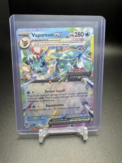 Vaporeon ex - 023/131 Prismatic Evolutions Stamped Promo Pokemon - NM - Image 1